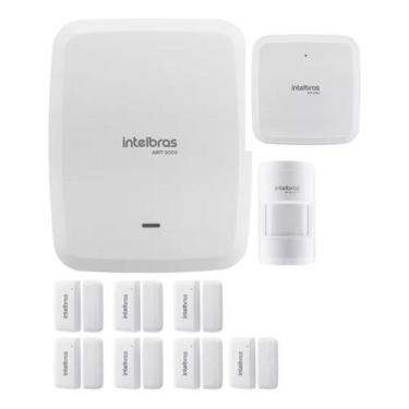 Imagem de Kit Alarme Intelbras WiFi AMT 8000 com 8 Sensores Sem Fio e PET Immuni