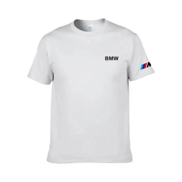 Imagem de Camiseta Unissex De Algodão BMW Verão Clássico Logotipo Estampado Moda