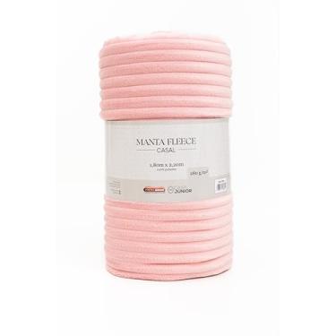 Imagem de Manta Casal Microfibra Fleece Rosa 1,80x2,20m – Toque Macio, Leve e Quentinha