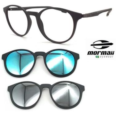 Imagem de Armação Oculos Redondo Mormaii 6071 Swap2 Preto A14 ap, Preto