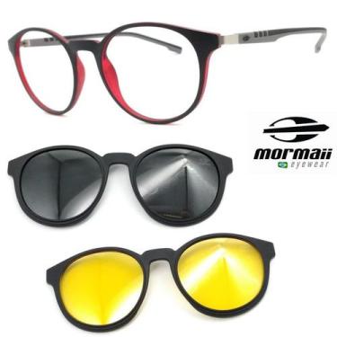 Imagem de Oculos Redondo Preto Mormaii Swap 2 6071 aft + 2 Clipons cn, Aft