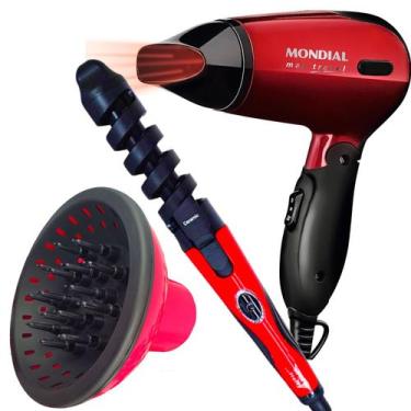 Imagem de Secador de Cabelo Mondial 1200w Ions Tourmaline Mini Dobrável Viagem V