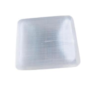Imagem de simhoa Prato de carregamento de selenita, tigela de selenita, presente, recipiente de armazenamento polido, estação de carregamento de cristal, ornamento, 10 Cm X 10 Cm