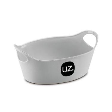 Imagem de Cesto Plus M Branco Plástico Com Alça 28x12cm UZ332BR UzUtil