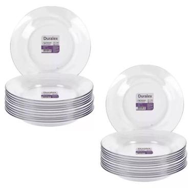 Imagem de Kit 24 Pratos Duralex Astral Fundo Vidro Transparente Nadir - Nadir Fi