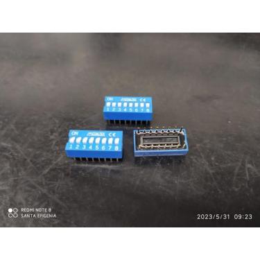 Imagem de 5x Chave Dip Switch 8 Vias 180 Metaltex