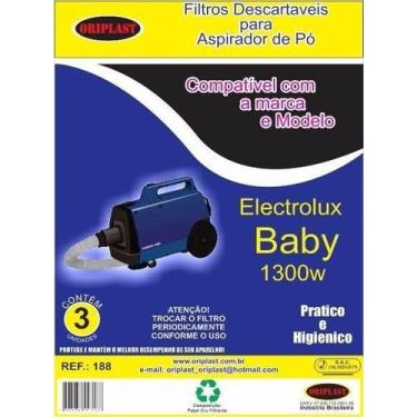Imagem de Kit c/3 Sacos Descartáveis Aspirador Electrolux Baby - Oriplast