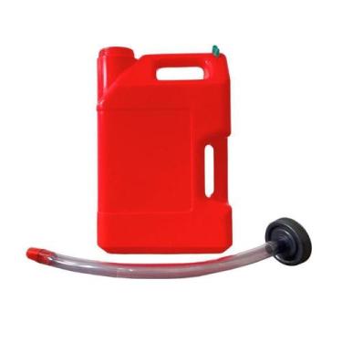 Imagem de Galão 10 Litros Com Mangueira Abastecimento - Vermelho Neon - Gilimoto