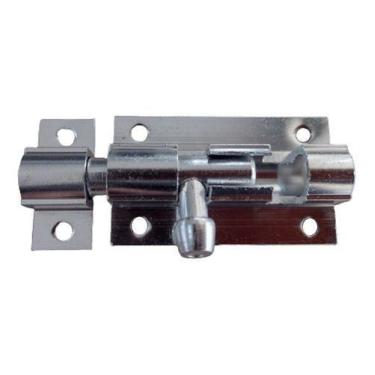 Imagem de Ferrolho Trinco Porta Portão Alumínio Brilhante 2  Polegadas - KMP