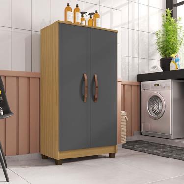 Imagem de Armário Multiuso Recife 2 Portas - Incorplac Cor Carvalho Americano/grafite