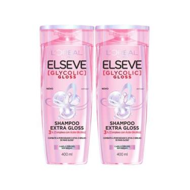 Imagem de Kit 2 Shampoo Elseve Glycolic Gloss L'oréal Paris Extra Gloss Cabelo P