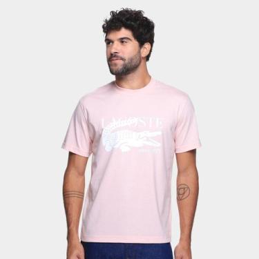 Imagem de Camiseta Lacoste Masculina, Rosa claro, M