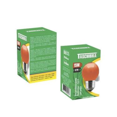 Imagem de Lâmpada Incandescente Taschibra Bolinha 15w 110v Laranja