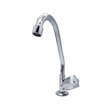 Imagem de Torneira Cozinha Bica Móvel Metal Bancada Mesa Cromada Luxo - Shop Hid