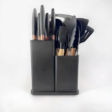 Imagem de Kit De Utensílios 19 Peças Com Tábua De Corte - Preto