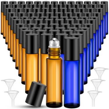Imagem de Frascos rolantes de óleo essencial Sumind 10mL de vidro x150 com funil