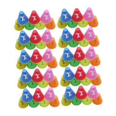 Imagem de KiBcsLic 70x Mini Cones Esportivos à Prova de Vento Cones de Slalom para Skate Agilidade Treinamento Marcação Copos Pilha Copos para Futebol Skate Exercícios