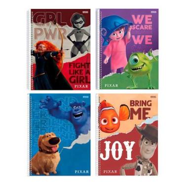 Imagem de Caderno universitario 1m 80f pixar disney - SD inovações