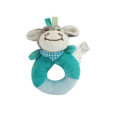 Imagem de Pelucia Chocalho Oval Vaquinha Azul