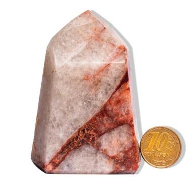 Imagem de 01 Ponta Hematoide Vermelho Lapidado 150 a 200g 8 a 12cm B - Cristaisd