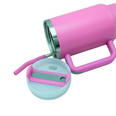 Imagem de Garrafa térmica em aço inoxidável Mantém as bebidas na temperatura ideal Ideal para o ginásio, trabalho, viagens e uso diário (Rosa escuro)