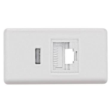 Imagem de Tomada Para Telefone RJ11 Branco -57115/051 - Tramontina