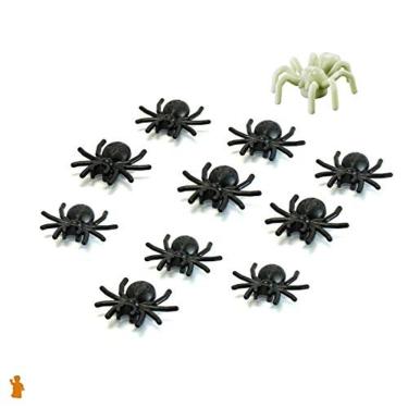Imagem de Acessório LEGO Animal Halloween - 10 Black Spiders ?? (com brilho bônus na aranha escura)