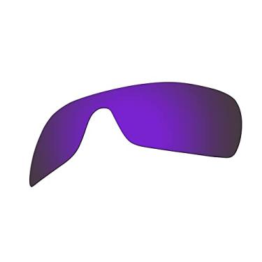 Imagem de EZReplace Lentes de reposição para óculos de sol Oakley Batwolf OO9101 (lentes polarizadas) – Serve para armação Oakley Batwolf (azul violeta)