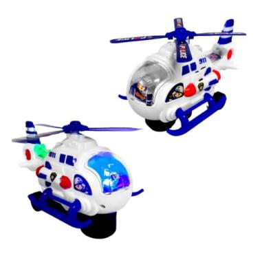 Imagem de Helicóptero Infantil Musical com Luz, Som e Função Bate e Volta, Brinquedo Eletrônico para 3+ Anos