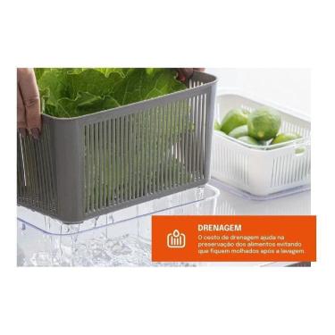 Imagem de Pote Hermético Com Cesto Escorredor E Válvula De Ar 4225Ml