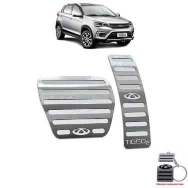 Imagem de Pedaleira Chery Tiggo 2 2019 2020 Automático Aço Inox