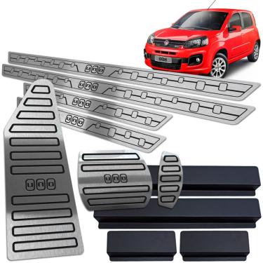 Imagem de Soleira Pedaleira Auto Descanso Uno 2013 a 2020 4P Preto