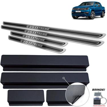 Imagem de Soleira Amarok V6 Extreme 2018 a 2021 Preto Alto Relevo