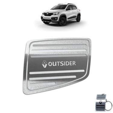 Imagem de Descanso De Pé Aço Inox Renault Kwid Outsider Prata