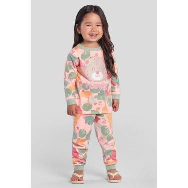 Imagem de Pijama infantil menina de ursinho Brandili, 10, Rosa