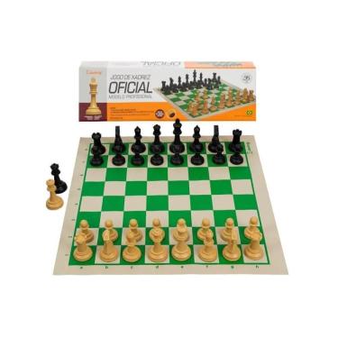 Imagem de Jogo De Xadrez Profissional Com Tabuleiro E 2 Damas Extras