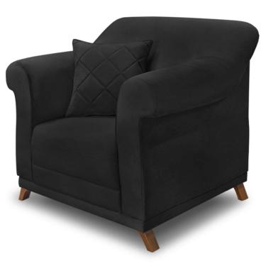 Imagem de Poltrona Decorativa Retro Polo Com Almofada Suede 1105 Ezz