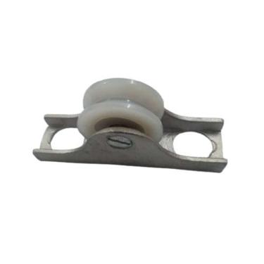 Imagem de Roldana Nylon Branca Maciça 50(2) Tipo V Para Suporte De Alumínio - Ferrosul