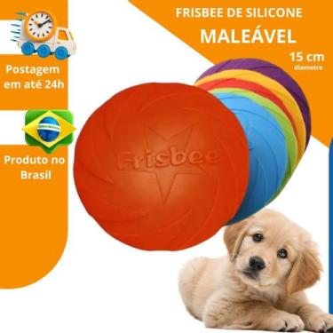 Imagem de Frisbee de Silicone para Cães - Disco Voador Interativo e de Treinamen