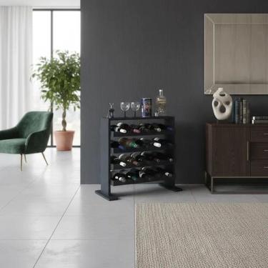 Imagem de Adega Decorativa Piso Prateleira para Vinhos e Bebidas 20 garrafas - P