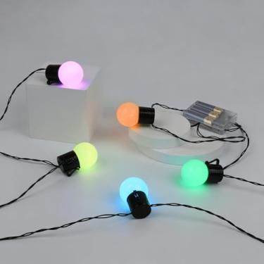 Imagem de Luzes de corda operadas por bateria para letreiro iluminam letras números LED 5 lâmpadas coloridas para ambientes internos e externos, decoração de Natal, decoração de casamento, festa de aniversário