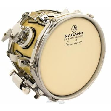 Imagem de Caixa Nagano Snare Series Micro New Beat Natural Clear 8x6¨ com Caneca e Clamp Holder para Fixação