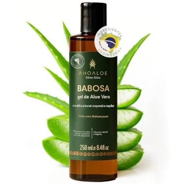 Imagem de AHOALOE Babosa Puro Gel de Aloe Vera - Gel Multifuncional Corporal e Capilar - Hidratação Profunda - Rico em Vitaminas e Nutrientes - Revitaliza e Regenera - Todos os Tipos de Pele e Cabelo - 250ml