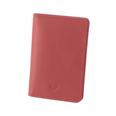 Imagem de Carteira de Couro Mariart Love, Goiaba