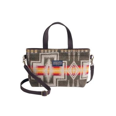 Imagem de Pendleton Mini bolsa Harding, 33 cm L x 20 cm A x 9 cm D, lã com lona de algodão, verde-oliva