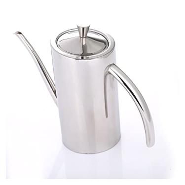 Imagem de Recipiente de vinagre em lata de azeite de oliva de aço inoxidável, recipiente sem gotejamento, pote de xarope de café e leite para inauguração de casa, 500 ml, 750 ml (L750 ml)