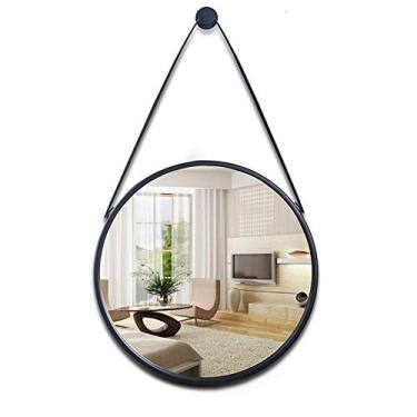 Imagem de Espelho cosmético espelho de banheiro ouro/preto espelho de parede para pendurar redondo, espelho decorativo para quarto 30 cm, 40 cm, 50 cm, 60 cm, 70 cm, 80 cm, 1 espelho de maquiagem com moldura de