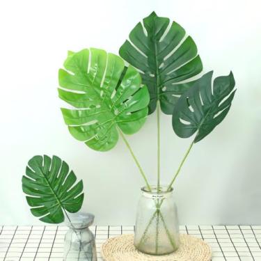 Imagem de Kit com 10 Galhos de Orquídea Chuva de Ouro Artificial – Flores Artificiais Grandes para Decoração de Casa, Casamento e Eventos 97cm(5 RAMOS FOLHAS (1G+2M+2P))