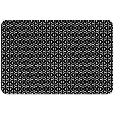 Imagem de Tapete superior de fogão elétrico de silicone resistente ao calor 50 x 78 cm capa de indução de fogão de vidro de silicone lavável e dobrável para cozinha (2, geometria preta)