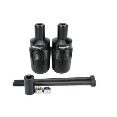 Imagem de Competible With 2025 Ninja 650 KRT Ninja650 2017-2023 2024 2025 Z650 RS Z 650 CNC Motocicleta Frame Sliders Crash Pad Acessórios de proteção contra quedas (preto)